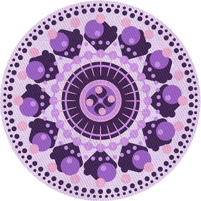 Square Machine Washable Transitional Blossom Pink Rug in a Living Room, wshpat1919pur