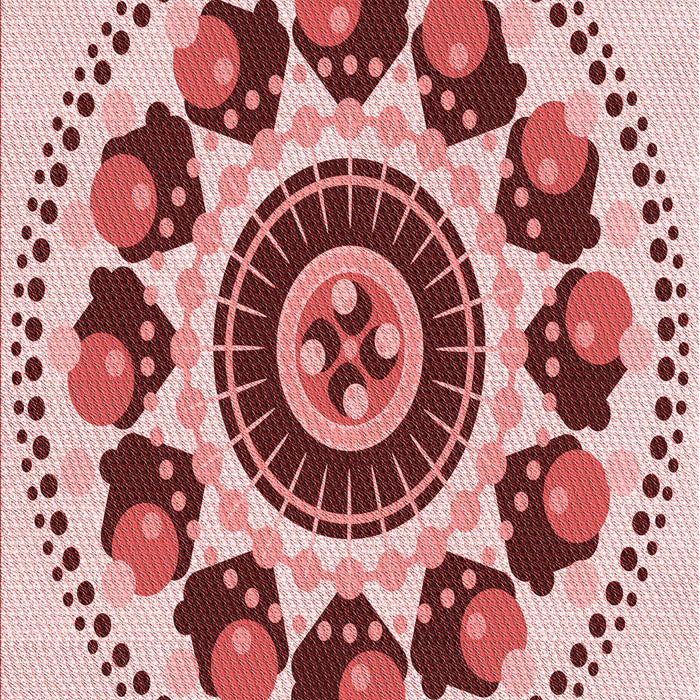 Machine Washable Transitional Deep Rose Pink Rug, wshpat1919rd