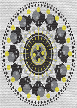 Patterned Gray Novelty Rug, pat1919