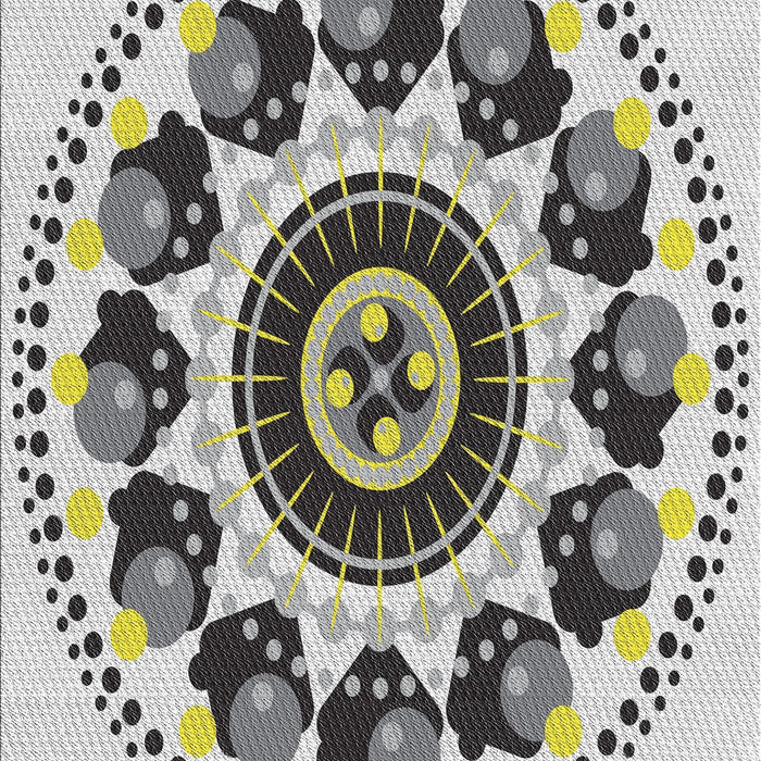 Patterned Gray Novelty Rug, pat1919