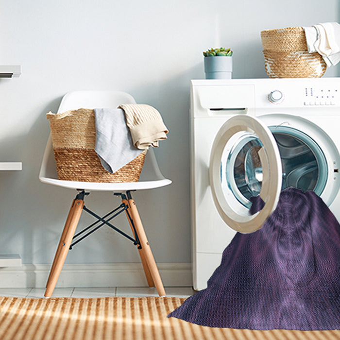 Machine Washable Transitional Slate Blue Rug in a Washing Machine, wshpat192blu