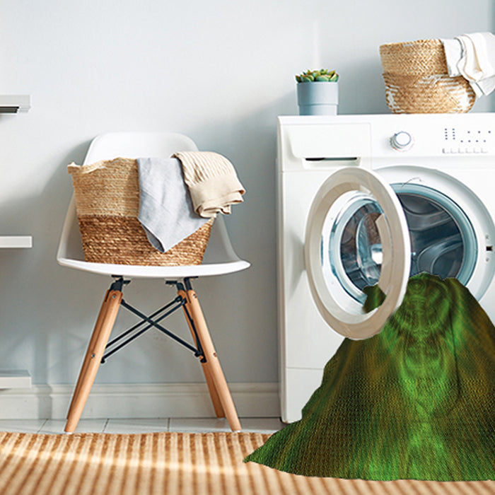 Machine Washable Transitional Dark Lime Green Rug in a Washing Machine, wshpat192grn
