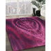 Machine Washable Transitional Medium Violet Red Pink Rug in a Family Room, wshpat192pur