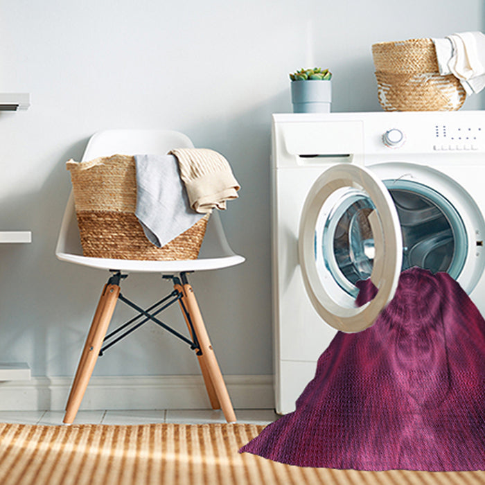 Machine Washable Transitional Medium Violet Red Pink Rug in a Washing Machine, wshpat192pur