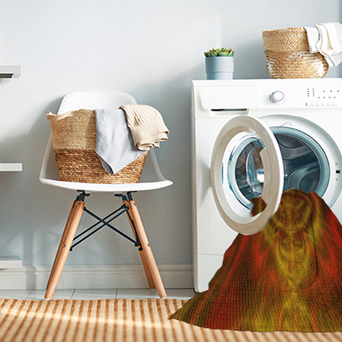 Machine Washable Transitional Mahogany Brown Rug in a Washing Machine, wshpat192yw