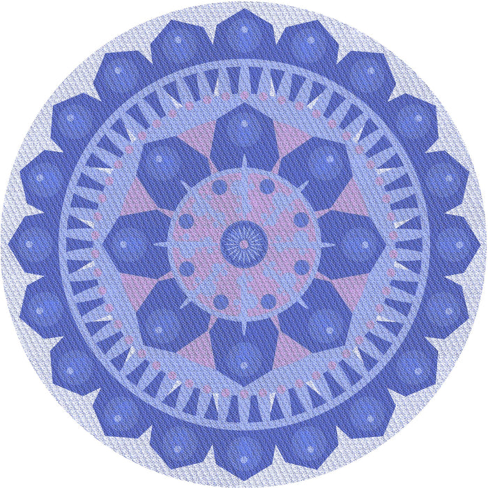 Square Patterned Blue Rug, pat1920blu