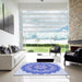 Machine Washable Transitional Blue Rug in a Kitchen, wshpat1920blu