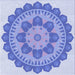 Round Patterned Blue Rug, pat1920blu