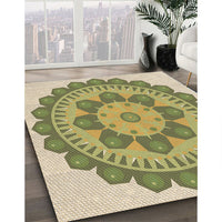 Patterned Brown Gold Rug, pat1920brn