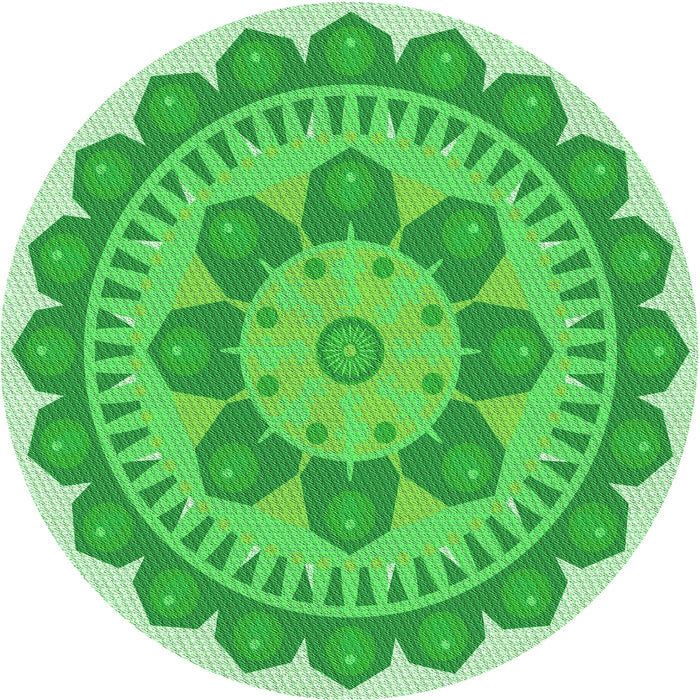 Square Patterned Green Rug, pat1920grn