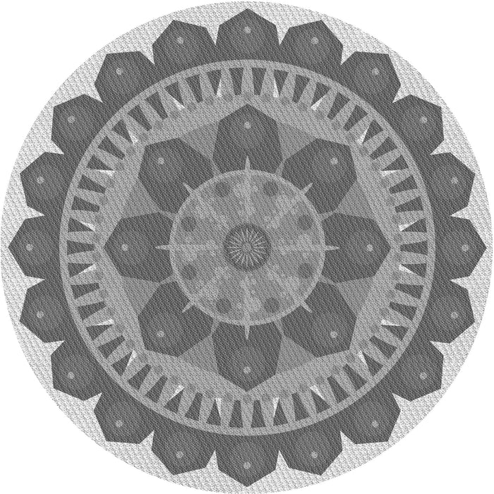 Square Patterned Smokey Gray Rug, pat1920gry