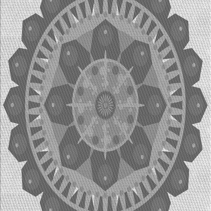 Machine Washable Transitional Smokey Gray Rug, wshpat1920gry