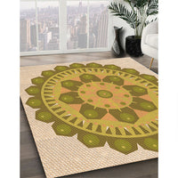 Patterned Dark Bisque Brown Rug, pat1920org