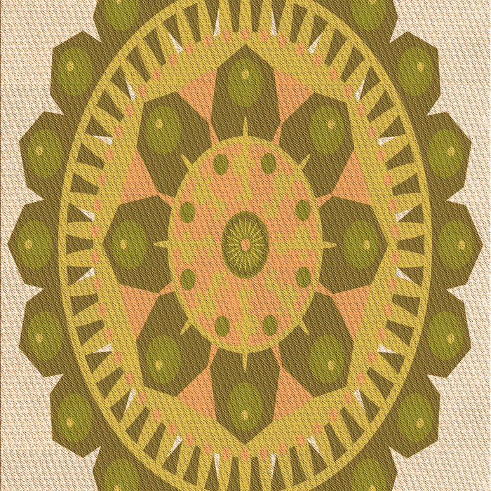 Patterned Dark Bisque Brown Rug, pat1920org