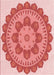 Patterned Pastel Pink Rug, pat1920rd