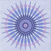 Round Patterned Blue Rug, pat1921blu