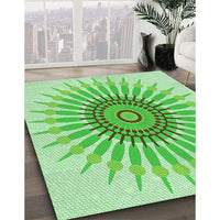 Patterned Jade Green Rug, pat1921grn