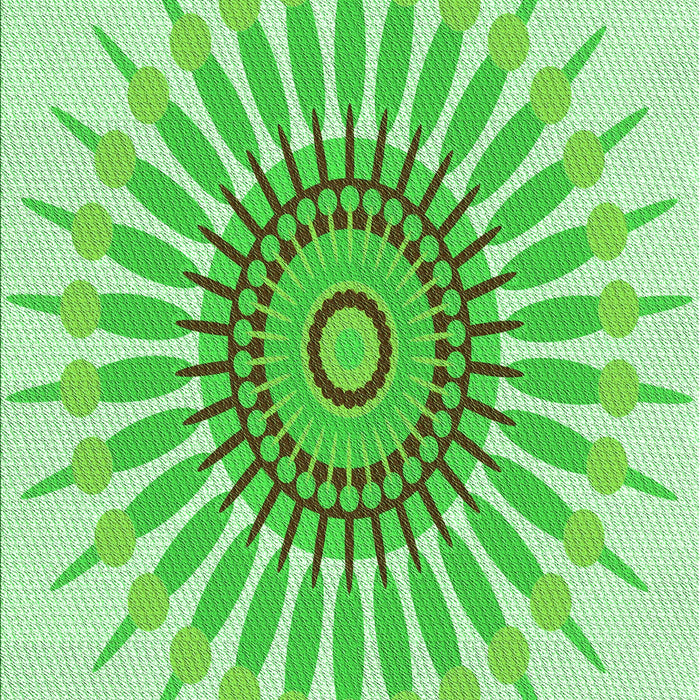 Patterned Jade Green Rug, pat1921grn