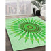 Patterned Jade Green Rug in Family Room, pat1921grn