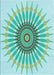 Machine Washable Transitional Aquamarine Green Rug, wshpat1921lblu