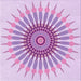 Round Patterned Purple Rug, pat1921pur