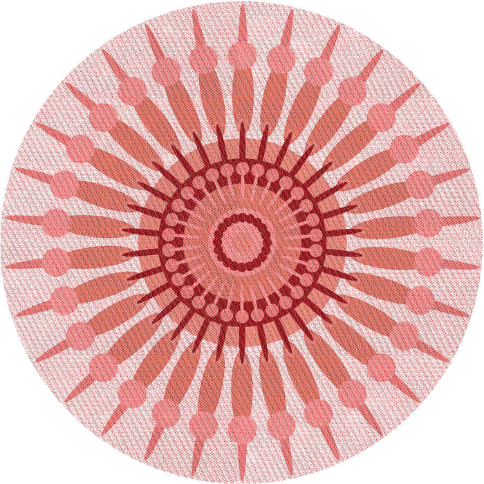 Square Patterned Pink Rug, pat1921rd