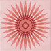 Round Patterned Pink Rug, pat1921rd