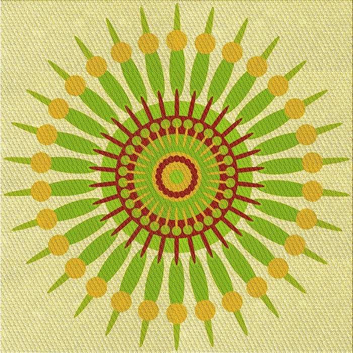 Round Machine Washable Transitional Tea Green Rug, wshpat1921yw