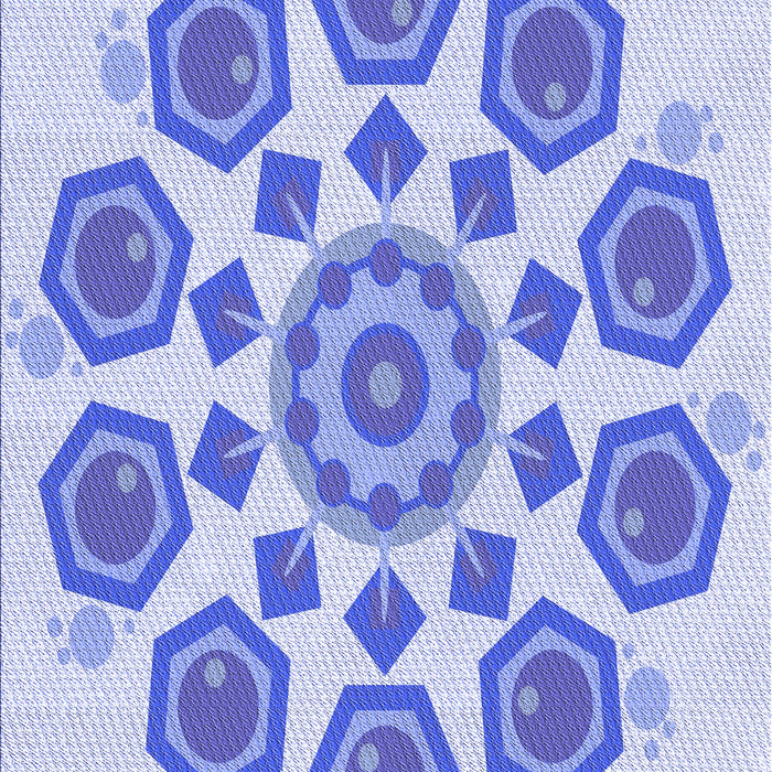 Machine Washable Transitional Blue Rug, wshpat1922blu