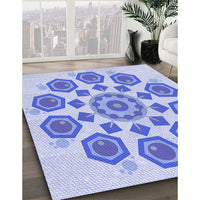 Patterned Blue Rug, pat1922blu