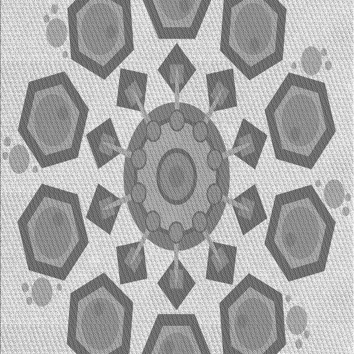 Machine Washable Transitional Gray Rug, wshpat1922gry