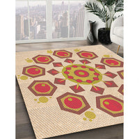 Patterned Khaki Gold Rug, pat1922org