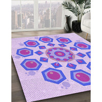 Patterned Blossom Pink Rug, pat1922pur