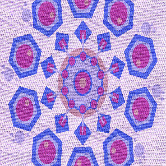 Machine Washable Transitional Blossom Pink Rug, wshpat1922pur