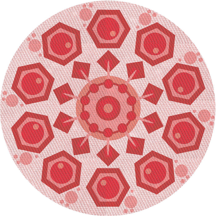 Square Machine Washable Transitional Pink Rug in a Living Room, wshpat1922rd