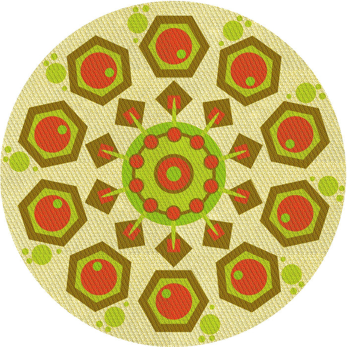 Square Patterned Sedona Brown Rug, pat1922yw