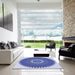 Machine Washable Transitional Blue Rug in a Kitchen, wshpat1923blu