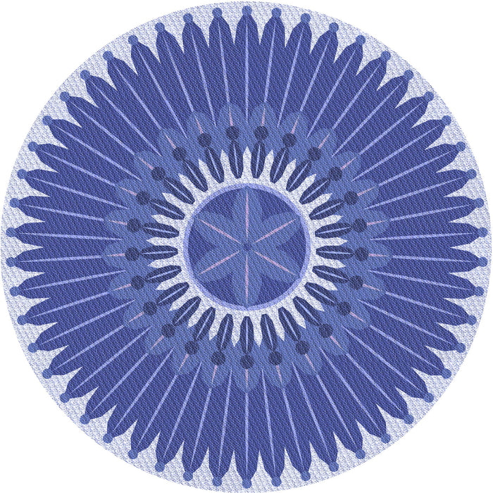 Square Patterned Blue Rug, pat1923blu
