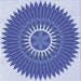 Round Patterned Blue Rug, pat1923blu