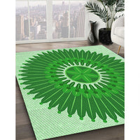 Patterned Jade Green Rug, pat1923grn