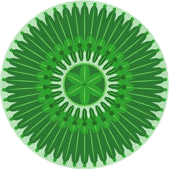 Square Machine Washable Transitional Jade Green Rug in a Living Room, wshpat1923grn