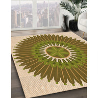 Patterned Dark Bronze Brown Rug, pat1923org