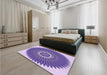 Patterned Amethyst Purple Rug in a Bedroom, pat1923pur