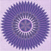 Round Patterned Amethyst Purple Rug, pat1923pur