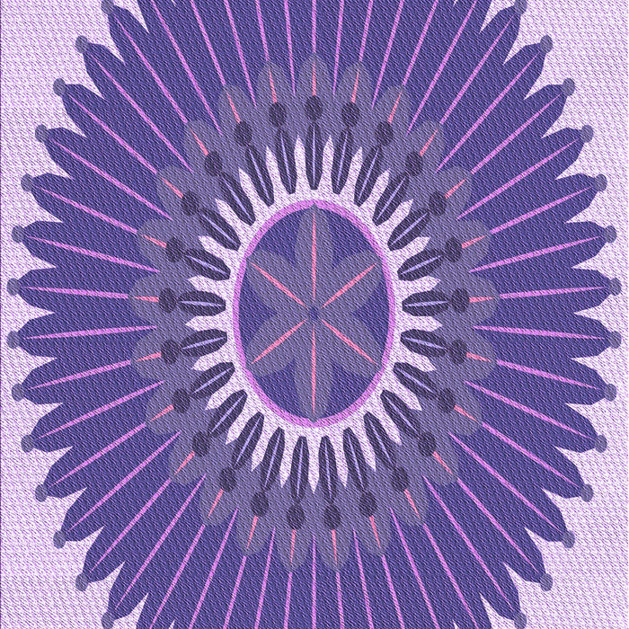 Machine Washable Transitional Amethyst Purple Rug, wshpat1923pur