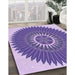 Machine Washable Transitional Amethyst Purple Rug in a Family Room, wshpat1923pur