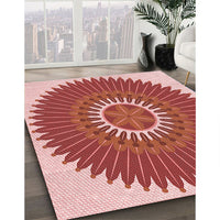 Patterned Pastel Pink Rug, pat1923rd