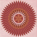 Round Machine Washable Transitional Pastel Pink Rug, wshpat1923rd