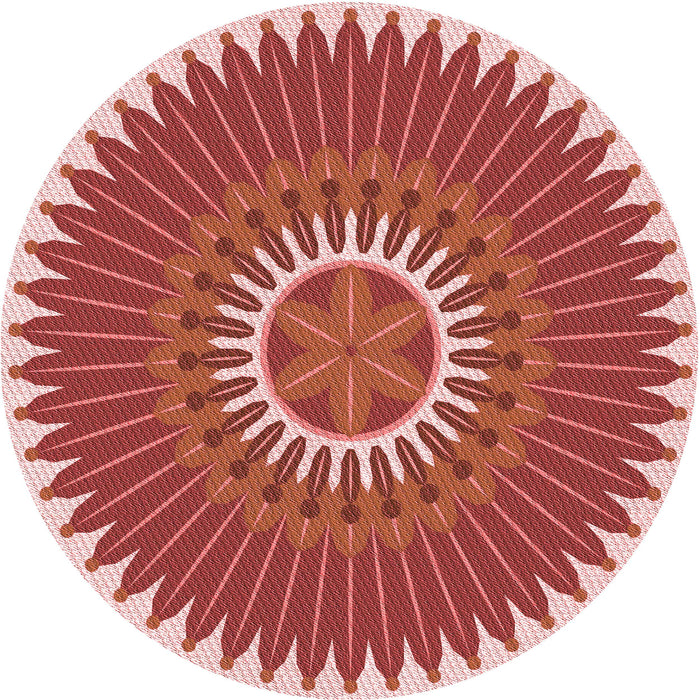 Square Patterned Pastel Pink Rug, pat1923rd