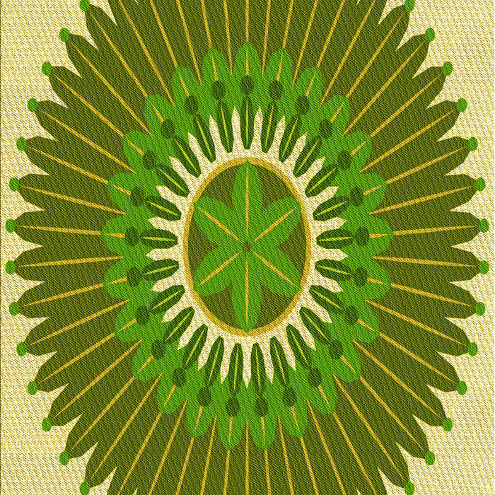 Machine Washable Transitional Green Rug, wshpat1923yw